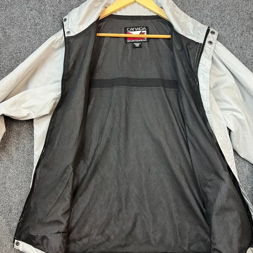 Canada Sportswear Gray Lightweight Windbreaker Jacket Men’s Size M